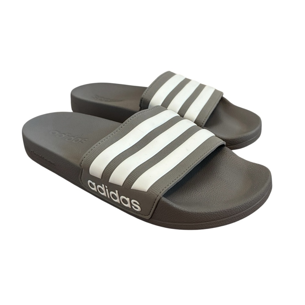 adidas Adilette Shower Slides - Grey Three / Cloud White